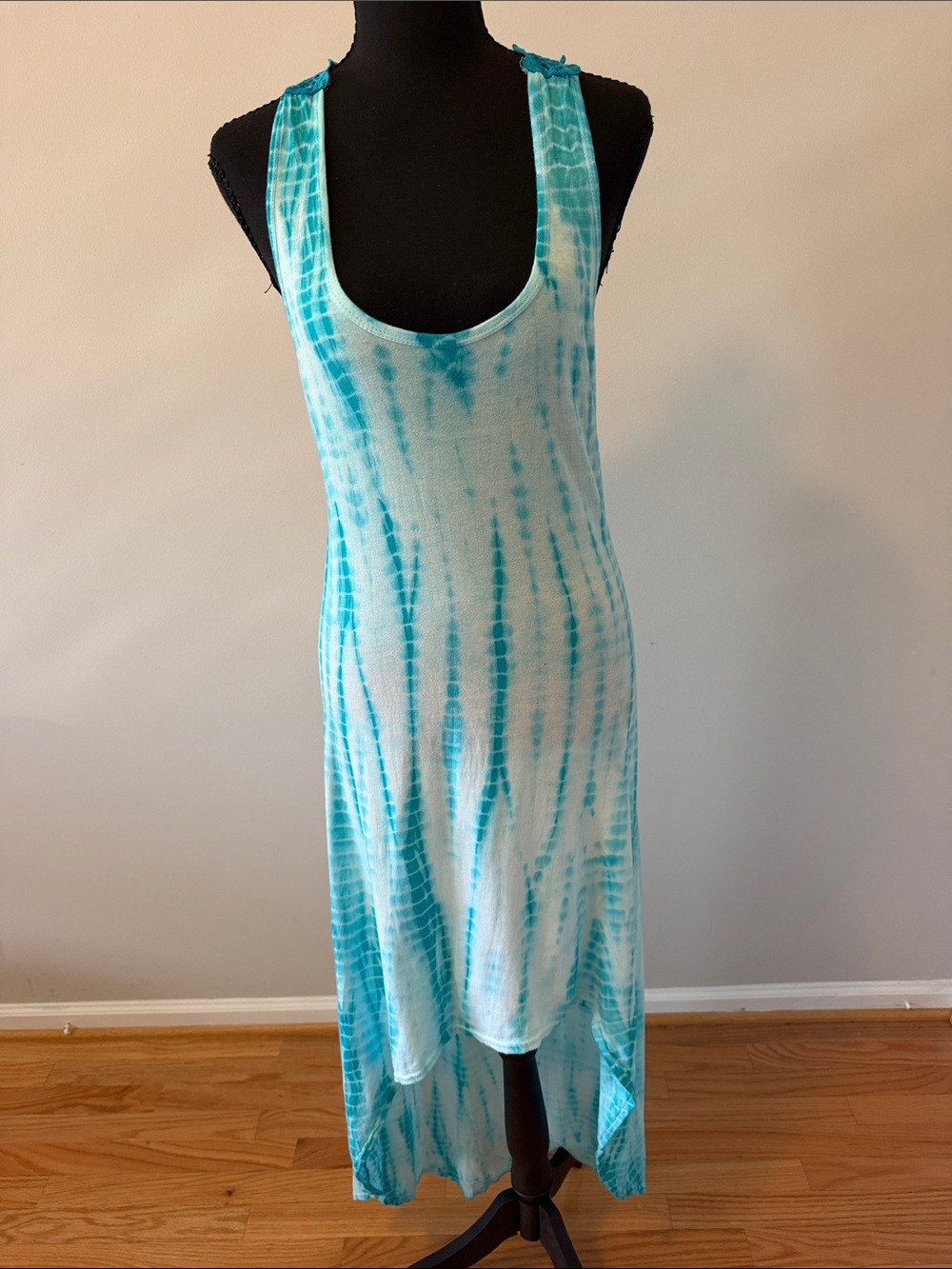 Joe Boxer Aqua Tie-Dye High-Low Dress